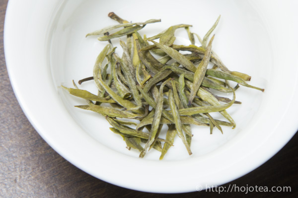 The tea leaf of junshan yinzhen