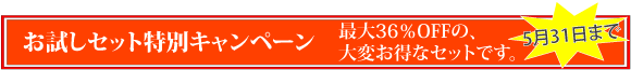 お試しセット特別キャンペーン